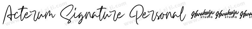 Acterum Signature Personal字体转换